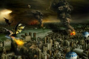 city on fire dragons