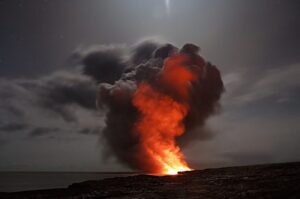 volcano under water threat