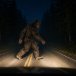 Bigfoot crossing the road Connecticut