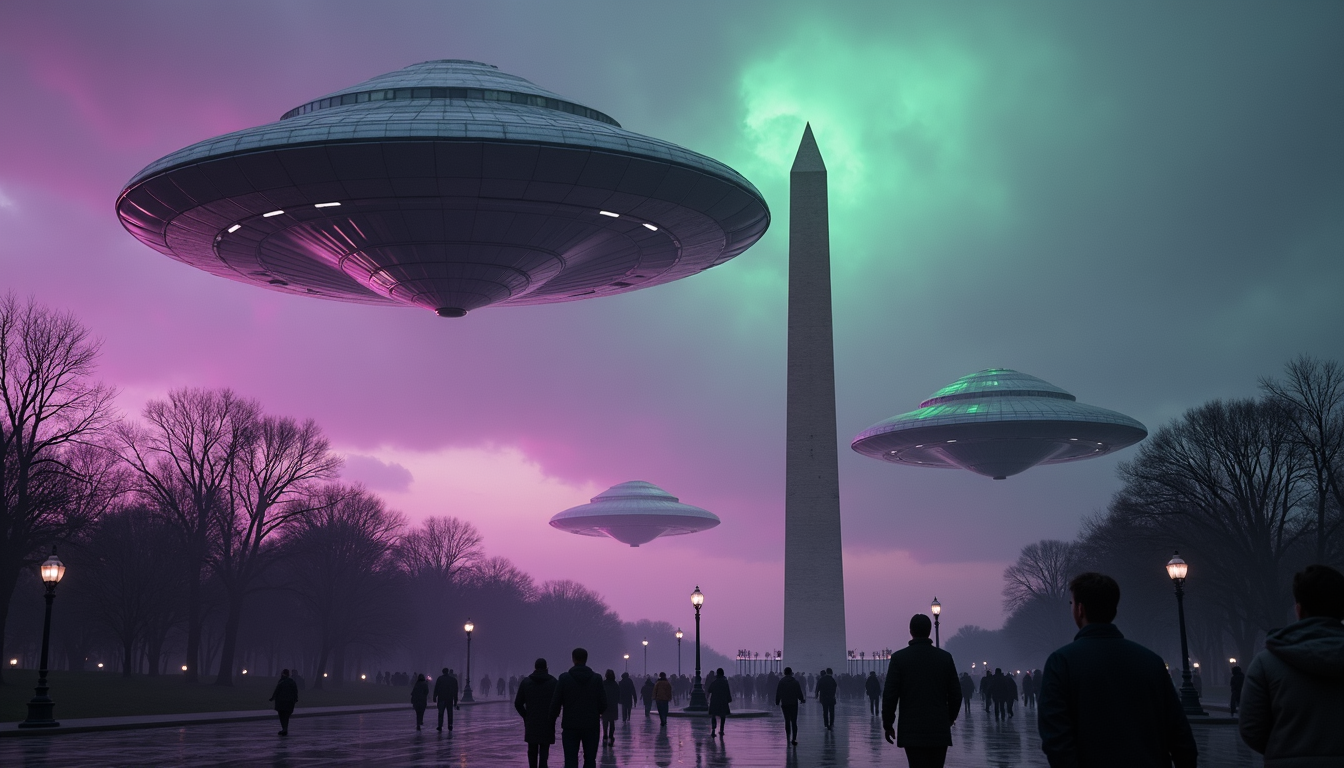 ufo over washington dc poeple watching