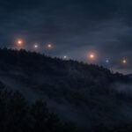 NC lights over brown mountain