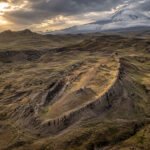 Boat-shaped geological formation near Mount Ararat in eastern Türkiye